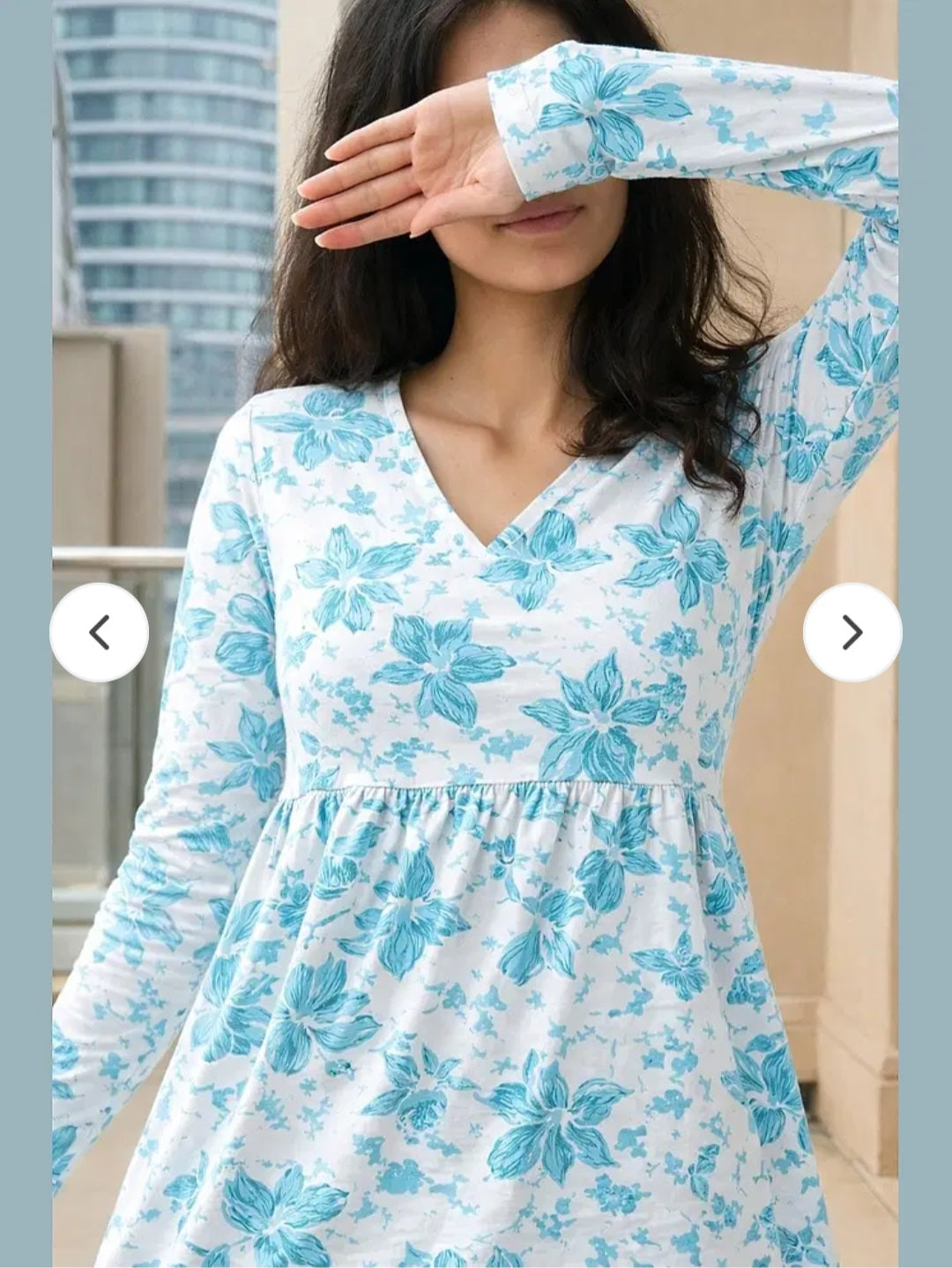 Veshviti Women Rama Floral Print Peplum Top | V-Neck Flared Casual Top