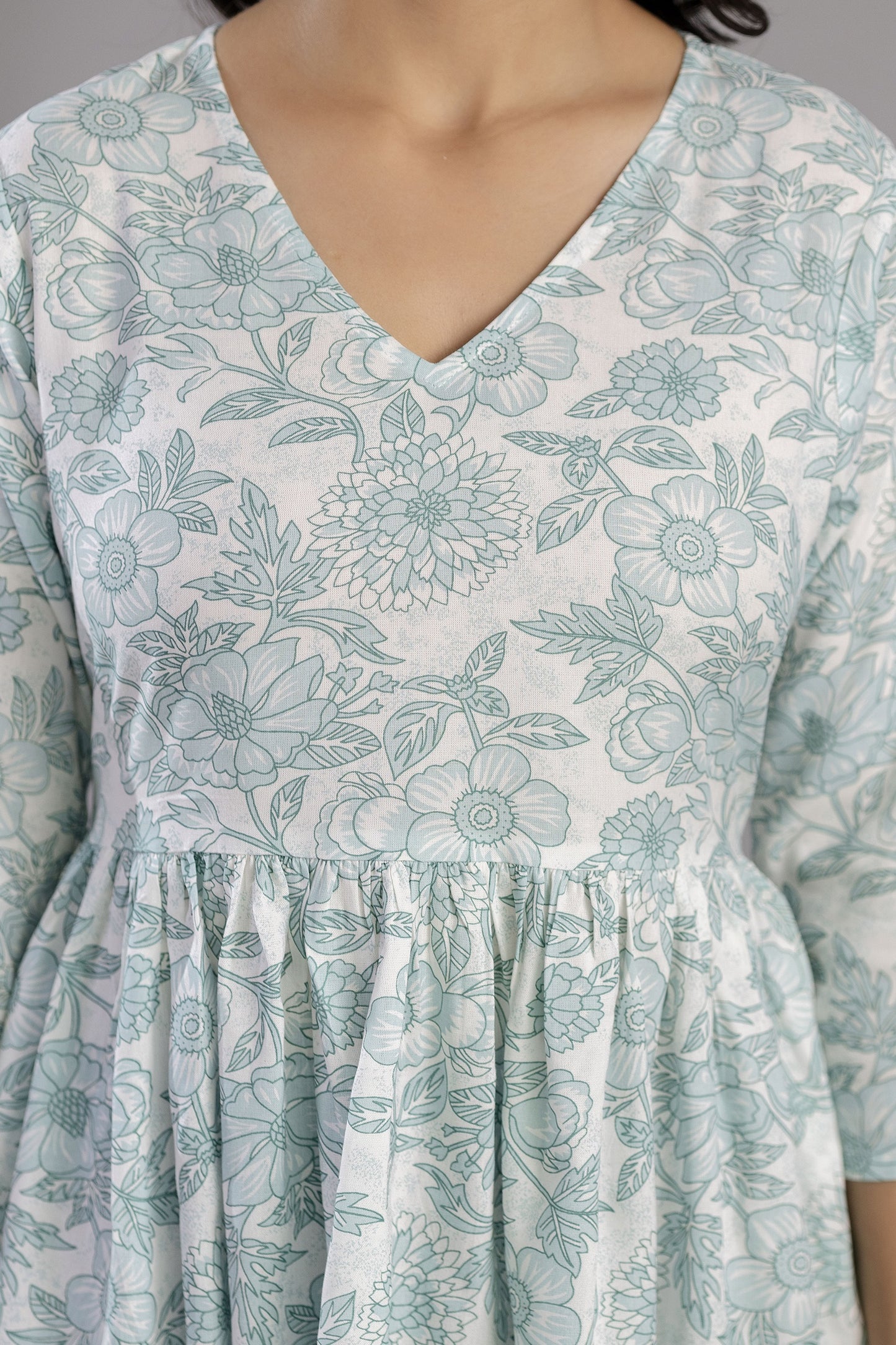Veshviti Women Floral Print Peplum Top | V-Neck Casual Wear Top