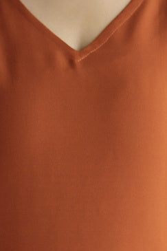 Women Rust Orange Rayon Kurta Pant Co-Ord Set | Embroidered Ethnic Cord Set for Women | Stylish Casual & Office Wear Outfit