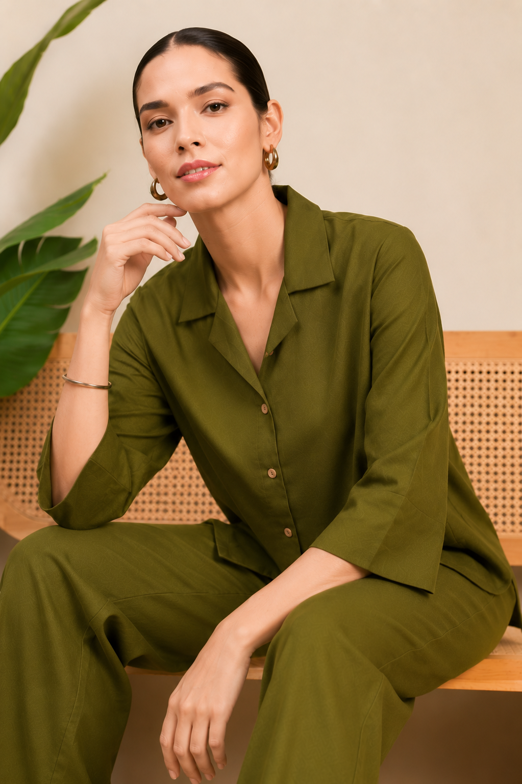 Women Co-Ord Set for Summer Stylish Shirt and Wide Leg Palazzo Outfit for Casual Wear