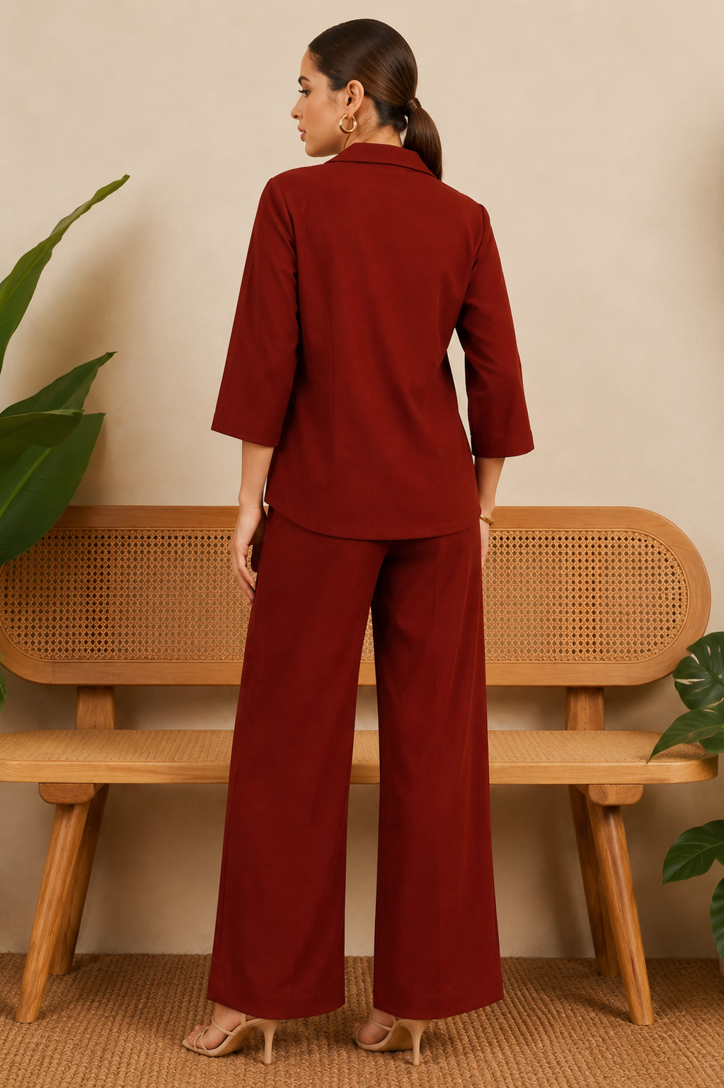 Women Co-Ord Set for Summer Stylish Shirt and Wide Leg Palazzo Outfit for Casual Wear
