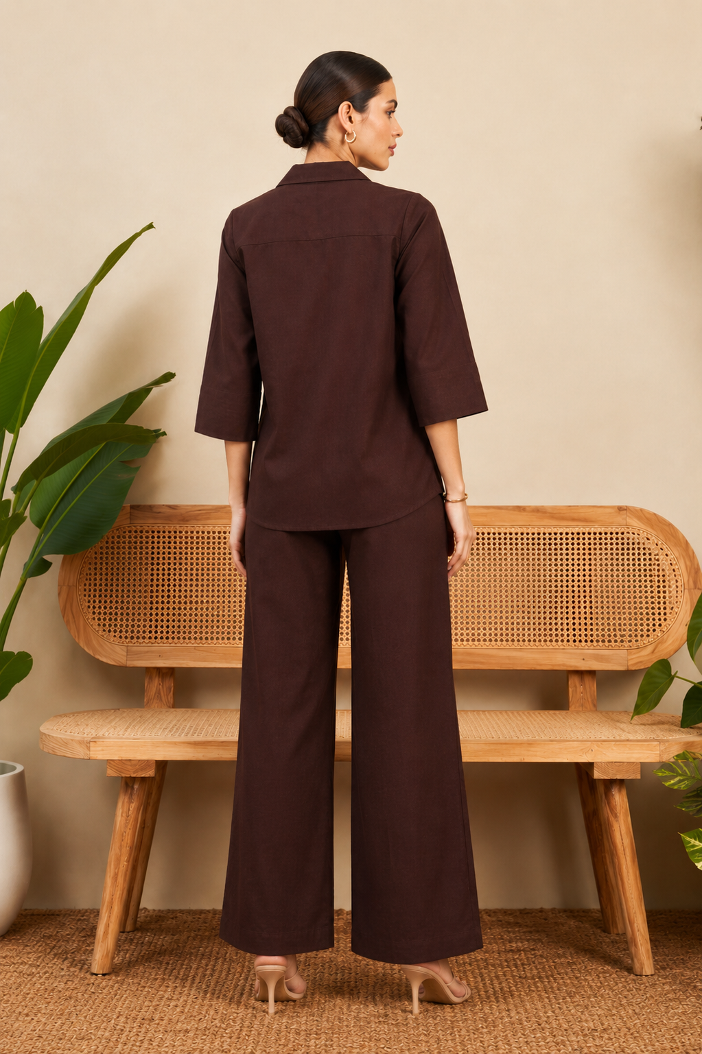 Women Co-Ord Set for Summer Stylish Shirt and Wide Leg Palazzo Outfit for Casual Wear