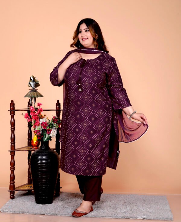 Graceful Layers plus size Kurti Set