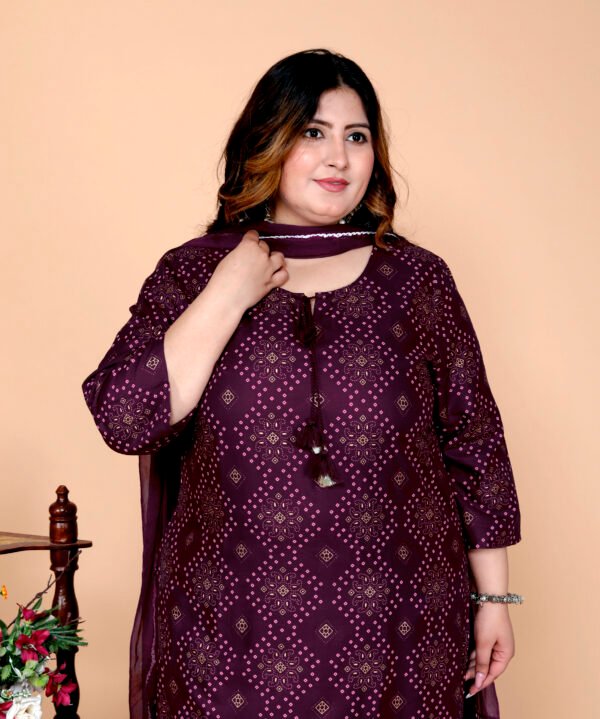 Graceful Layers plus size Kurti Set - Image 4